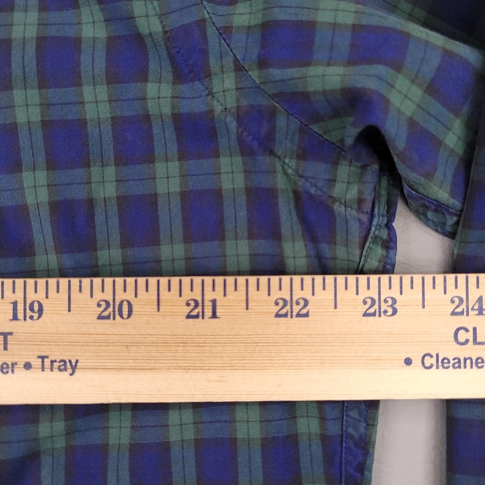 Ralph Lauren Shirt Mens Large Blackwatch Plaid‎ Button Down Long Sleeve Pocket - Picture 8 of 13